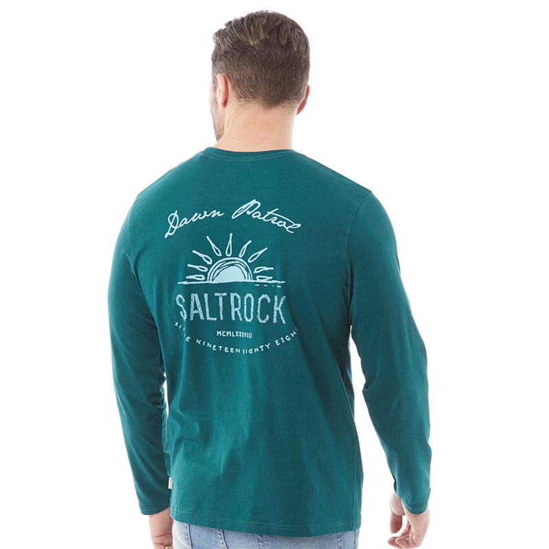 Saltrock Mens Dawn Rise T-Shirt Dark Green