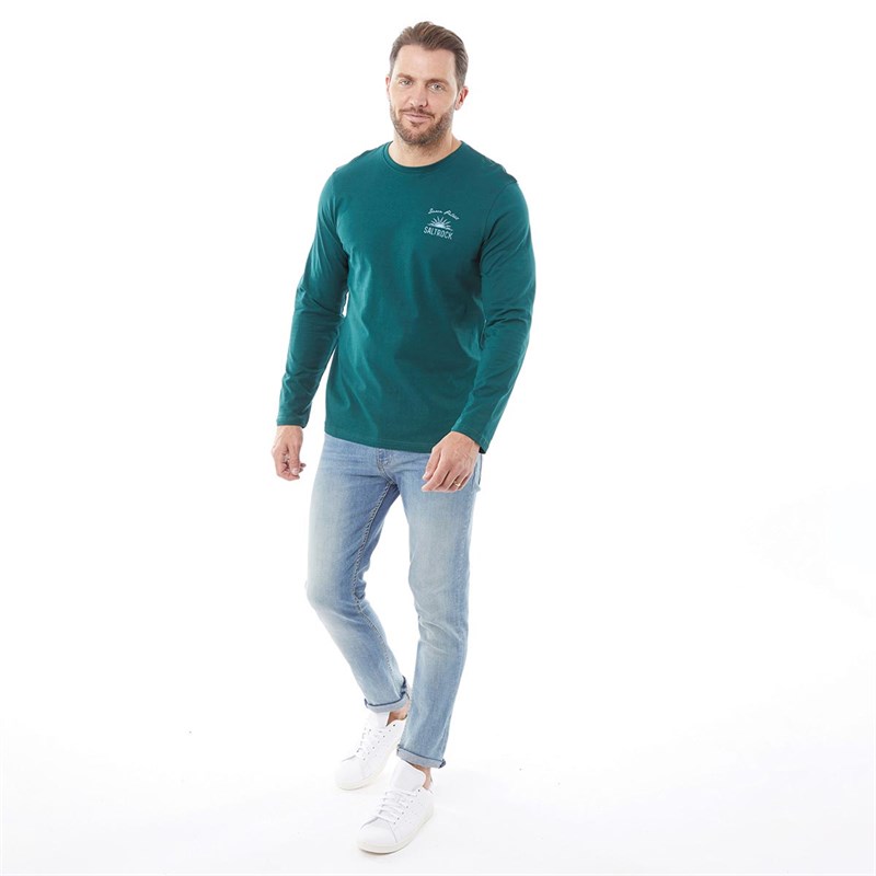 Saltrock Mens Dawn Rise T-Shirt Dark Green