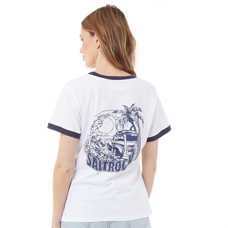 Saltrock Womens Beach Van T-Shirt White