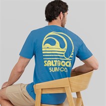 Saltrock Mens Soul Stone Washed T-Shirt Light Blue Lt Blue