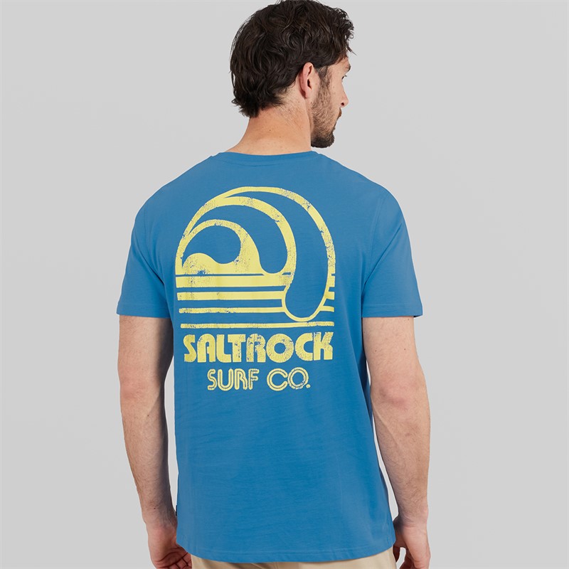 Saltrock Mens Soul Stone Washed T-Shirt Light Blue Lt Blue