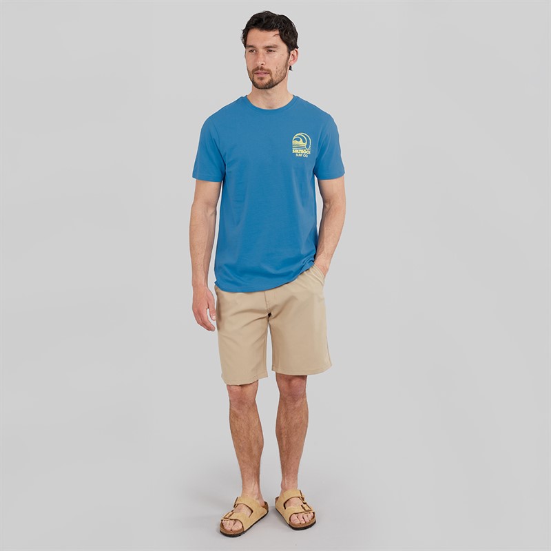 Saltrock Mens Soul Stone Washed T-Shirt Light Blue Lt Blue