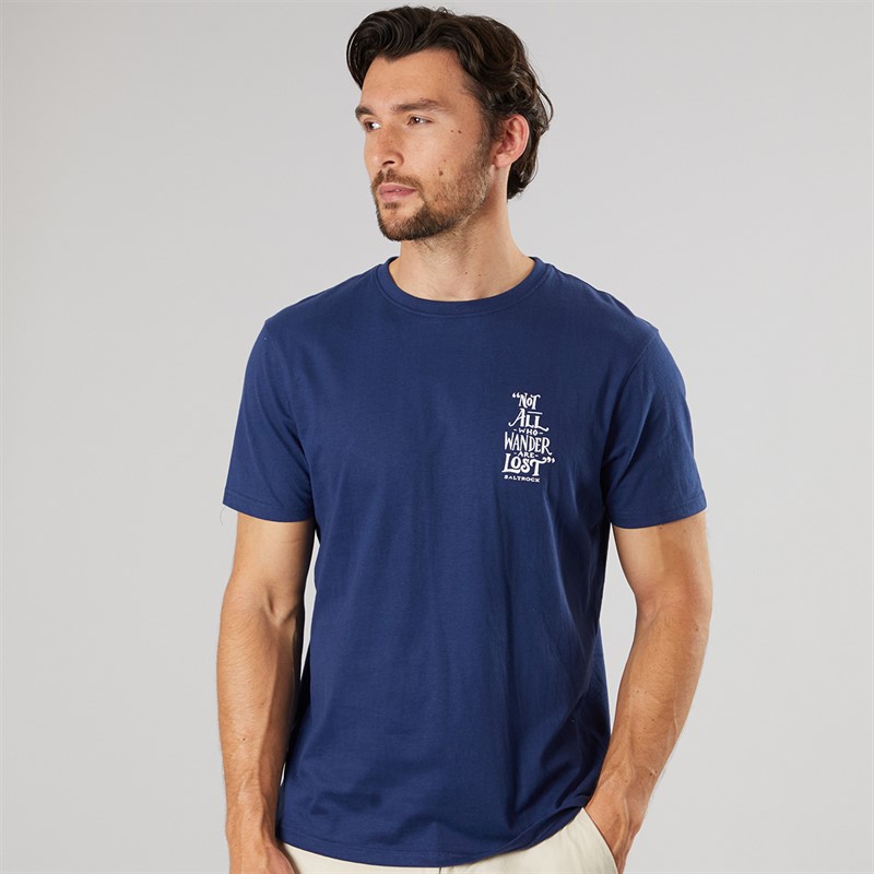 Saltrock Mens Lost Ships T-Shirt Navy