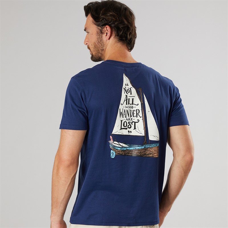 Saltrock Mens Lost Ships T-Shirt Navy