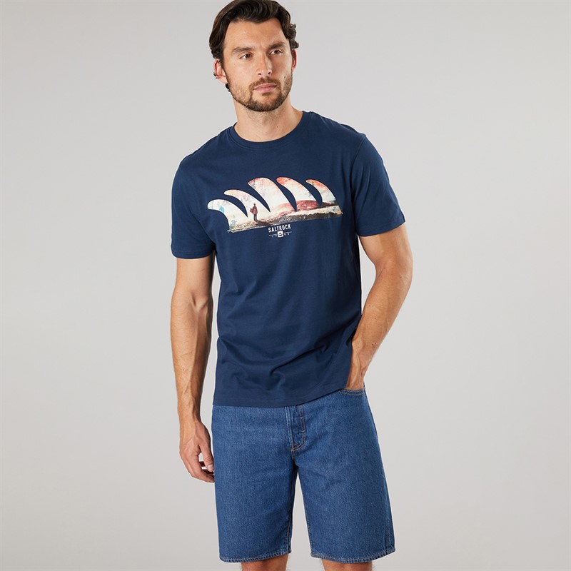 Saltrock Mens Morning View T-Shirt Blue Dress