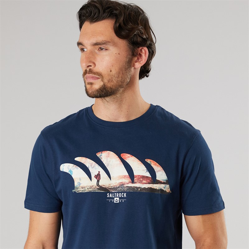 Saltrock Mens Morning View T-Shirt Blue Dress