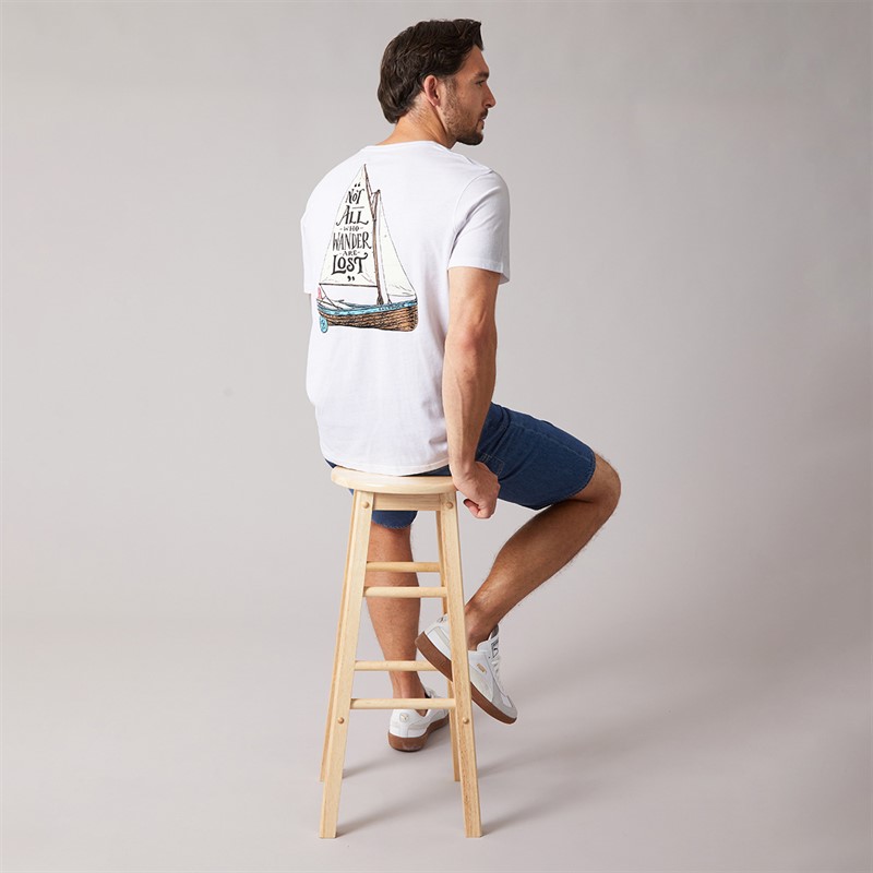 Saltrock Mens Lost Ships T-Shirt White