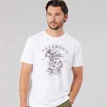 Saltrock Mens Lost At Sea Skull T-Shirt White