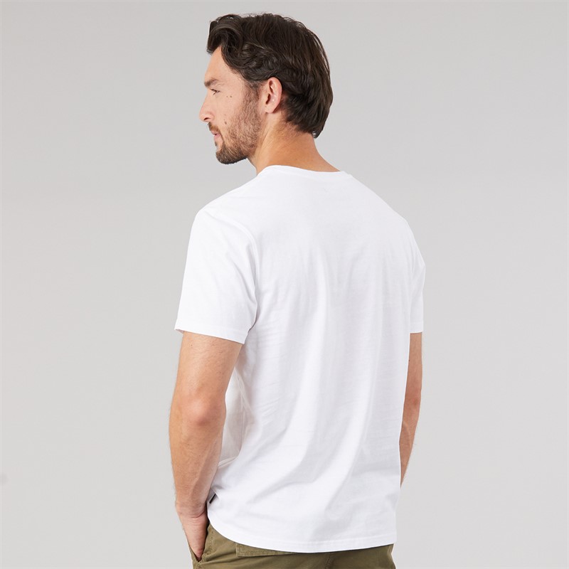 Saltrock Mens Lost At Sea Skull T-Shirt White