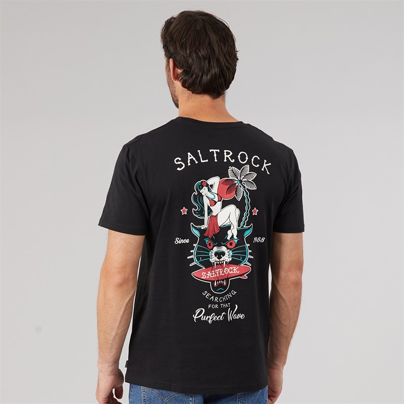 Saltrock Mens Purfect Wave T-Shirt Black