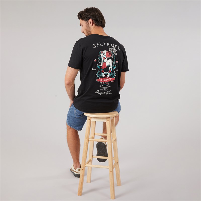 Saltrock Mens Purfect Wave T-Shirt Black