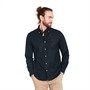 MCS Heren Oxford Overhemden met lange mouwen Donker Marineblauw