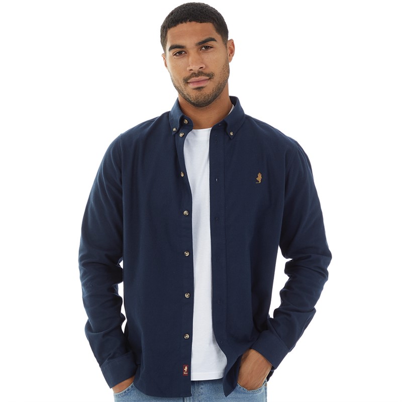 MCS Chemise à boutons en flanelle Homme saphir foncé