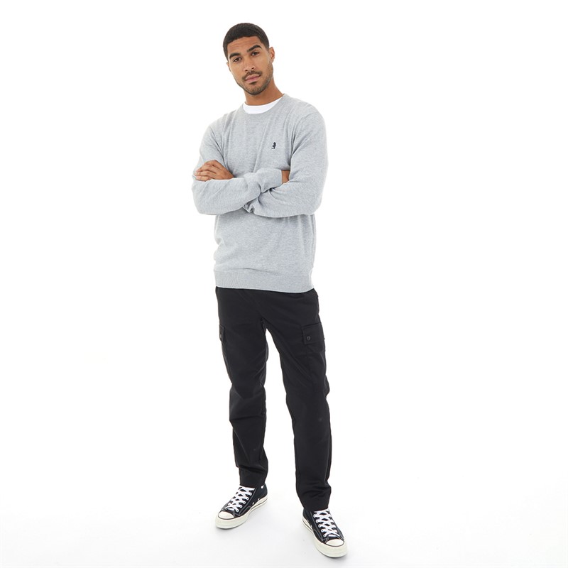 MCS Pullover Homme Col Rond Ellison Trico Gris Mélange