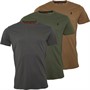 MCS T-Shirts Herren 3er-Pack Mix Grau / Khaki / Grün