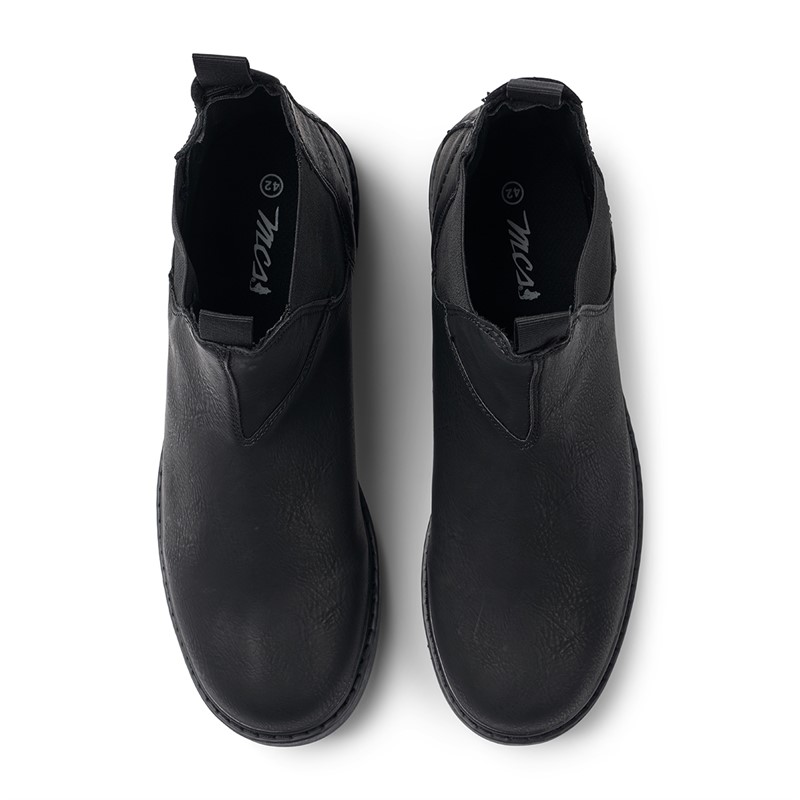 MCS Herren Chelsea Stiefel Schwarz