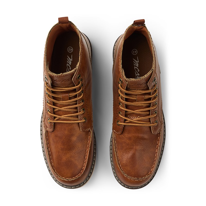 MCS Herren Stiefel Dunkel Camel