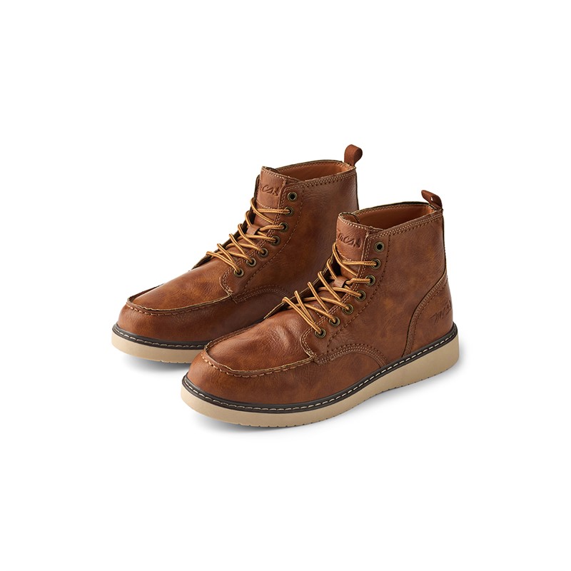 MCS Herren Stiefel Dunkel Camel