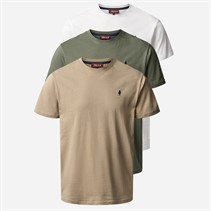 MCS Herre Ohio Tre Pak T Shirts Beetle/Silver Mink/White Beetle/Silvermink/Hvid