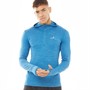 Ronhill Mens Life Seamless Running Hoodie Prussian Blue Marl