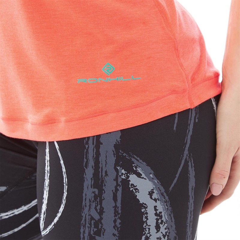 Ronhill Womens Life Tencel Running Vest Hot Coral Marl