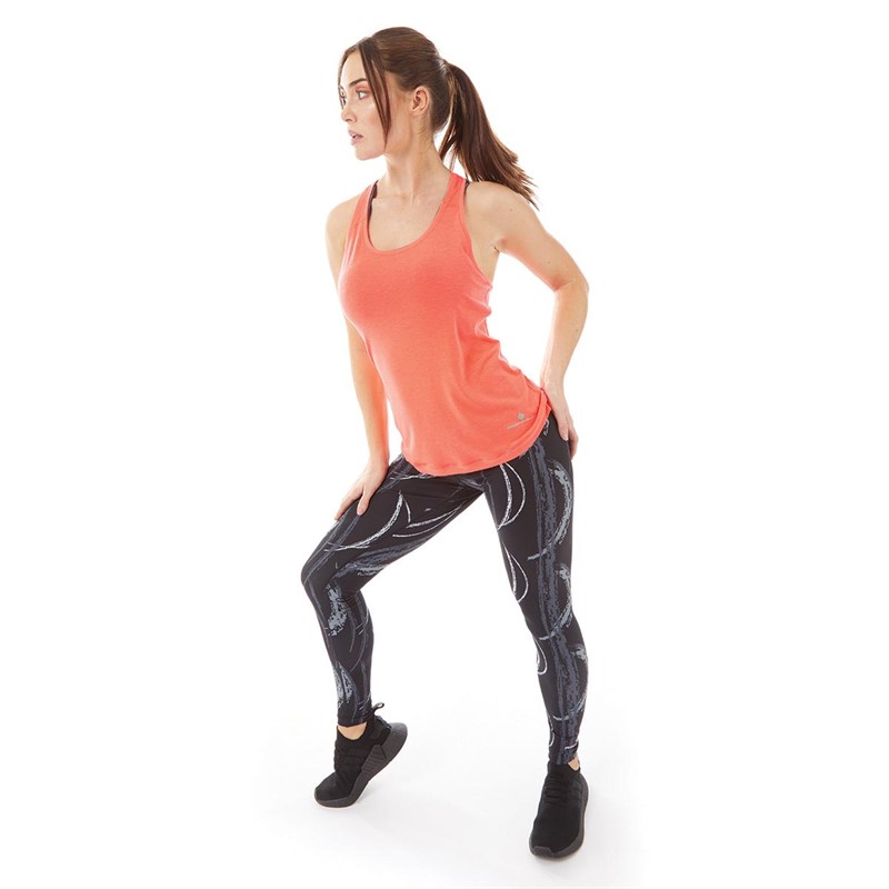 Ronhill Womens Life Tencel Running Vest Hot Coral Marl