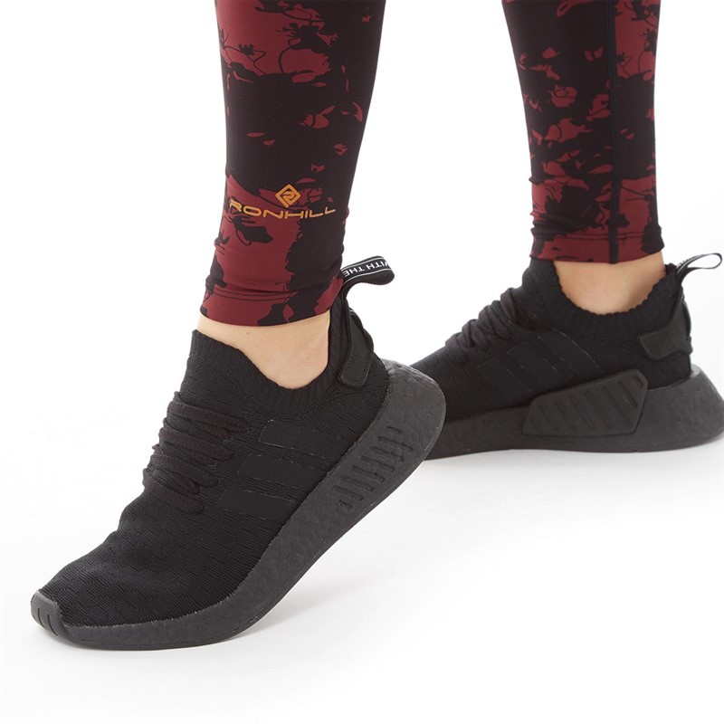 Ronhill Womens  Life Running Tight Leggings Black/Cabernet Abstract