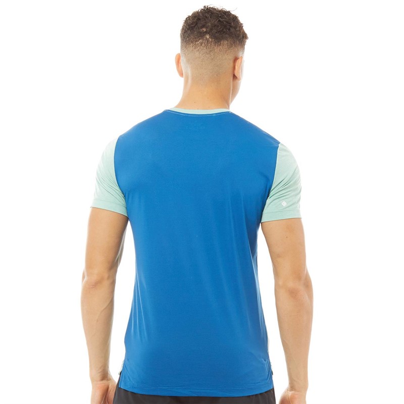 Buy Ronhill Mens Life Running Top Willow Marl/Pruss Blue