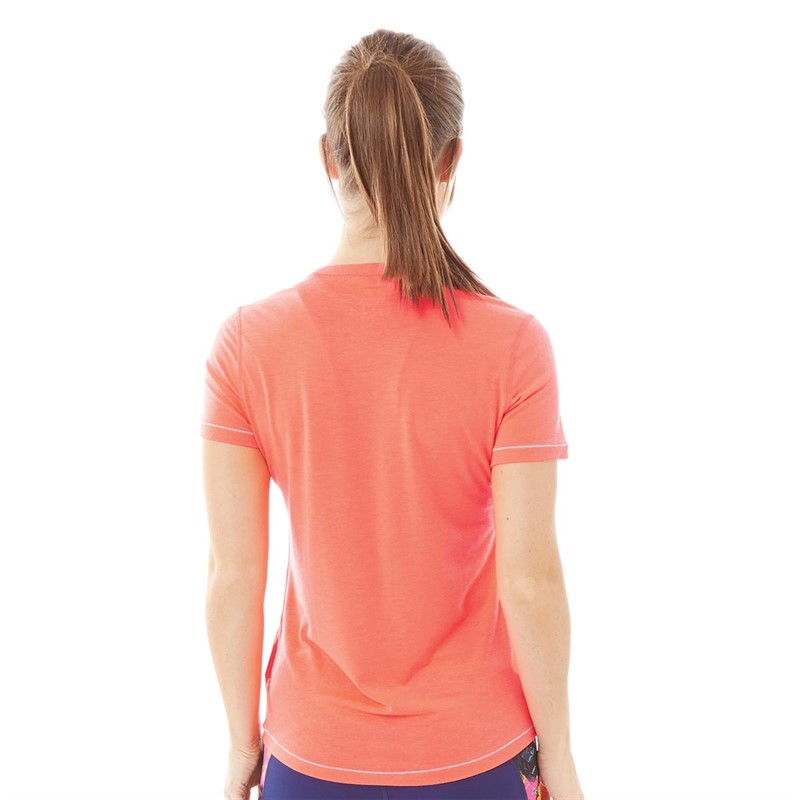 Ronhill Womens Life Tencel Running Top Hot Coral Marl