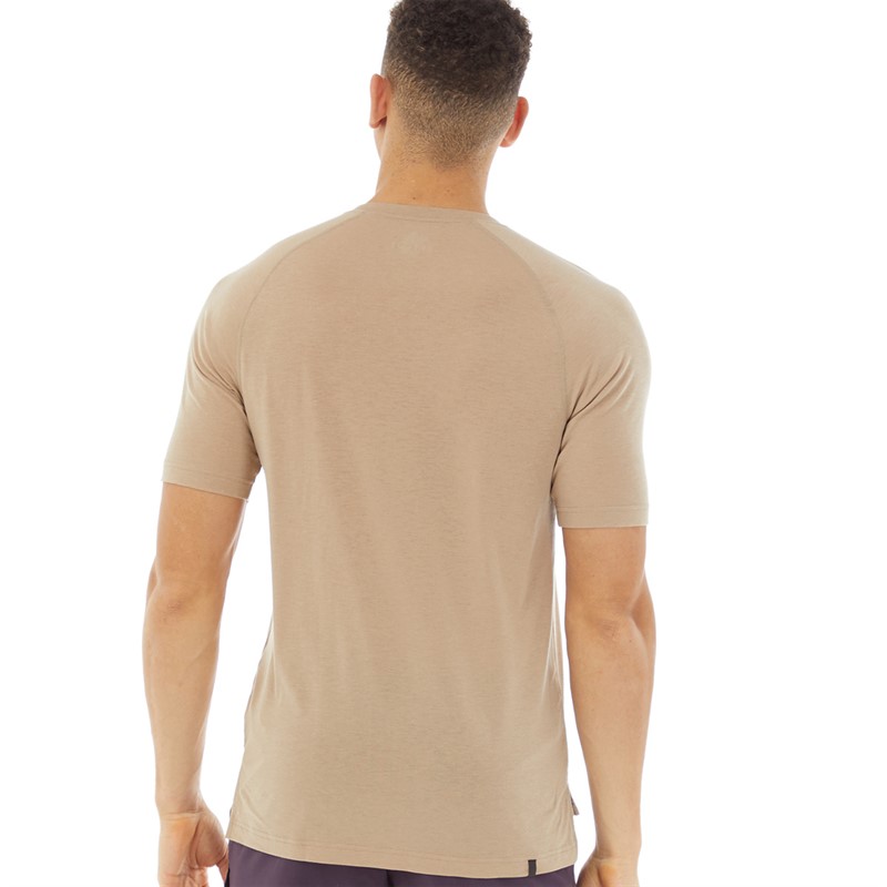 Ron Hill Mens Life Tencel Running Top Latte Marl/Vanilla