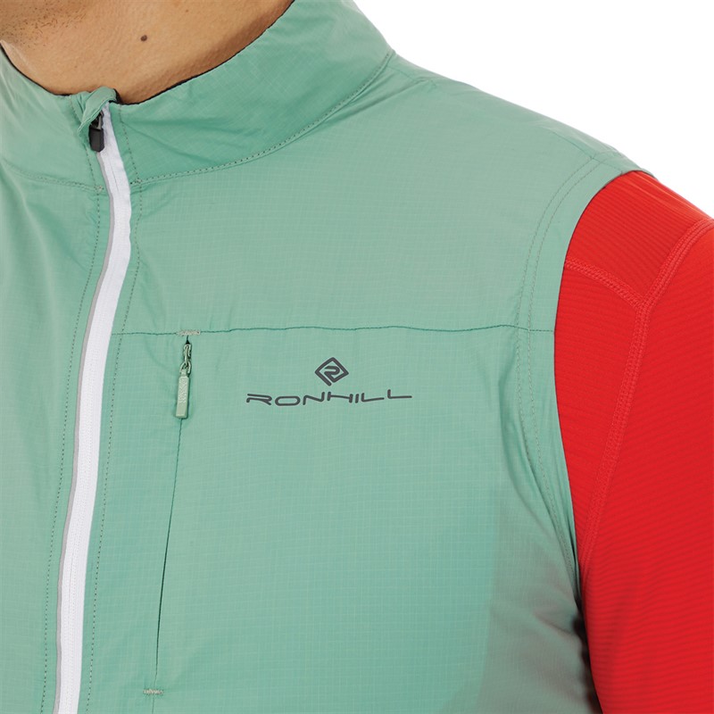 Ron Hill Mens Tech Lightweight Running Gilet Willow/Bright White