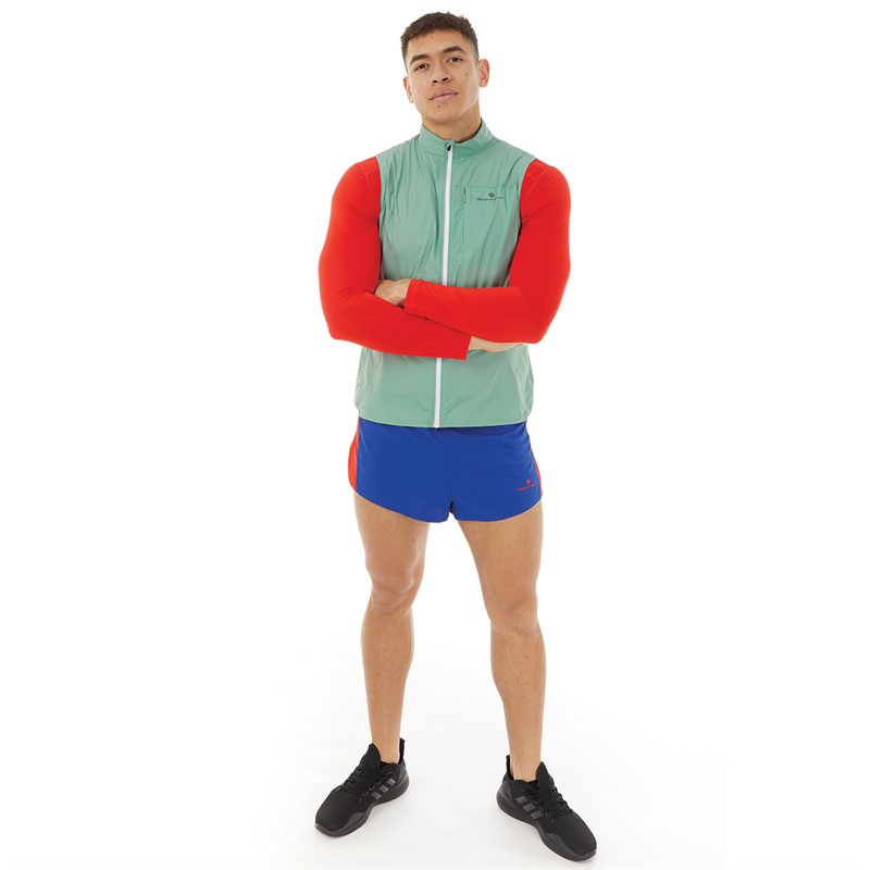 Ron Hill Mens Tech Lightweight Running Gilet Willow/Bright White