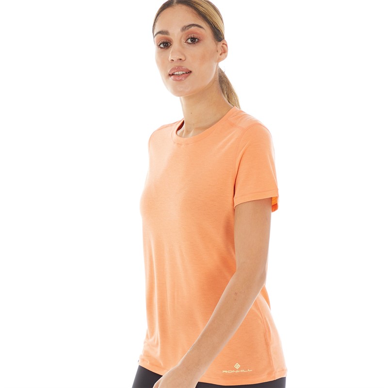 Ron Hill Womens Life Tencel Running Top Peach Marl