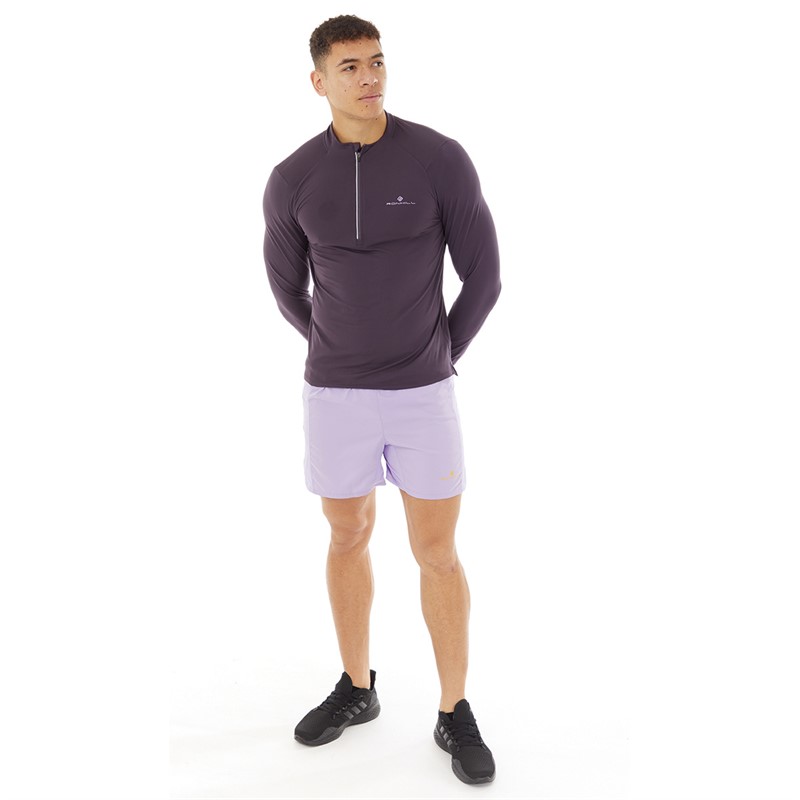 Ron Hill Mens Life Practice 1/2 Zip Running Top Nightshade/Ultraviolet