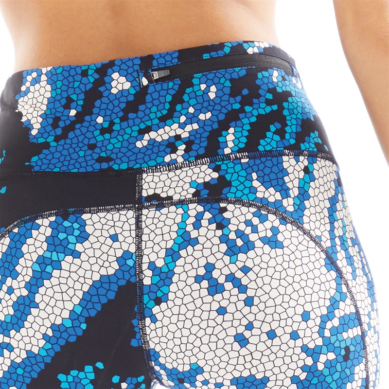 Ron Hill Womens Life Running Capri Tights Lapis Mosaic