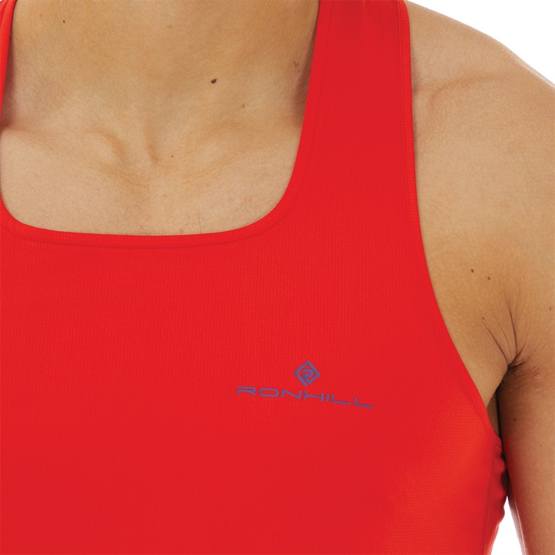 Ron Hill Mens Tech Revive Racer Running Vest Flame/Solar