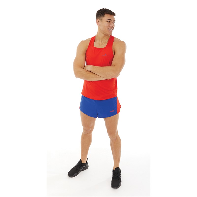 Ron Hill Mens Tech Revive Racer Running Vest Flame/Solar