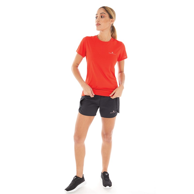 Ron Hill Womens Core Running Top Flame/Latte