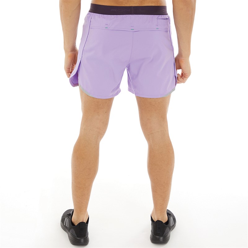 Ron Hill Mens Tech Revive 5 Running Shorts Ultraviolet/Solar