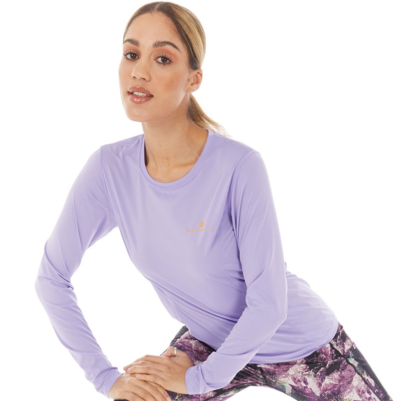 Ron Hill Womens Tech Long Sleeve Running Top Ultraviolet/Solar