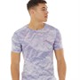 Ron Hill Mens Tech Golden Hour Running Top Lake Blue Crinkle