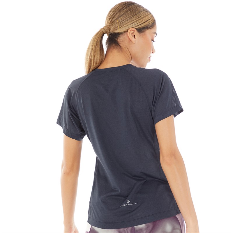 Ron Hill Womens Tech Running Top Charcoal Marl