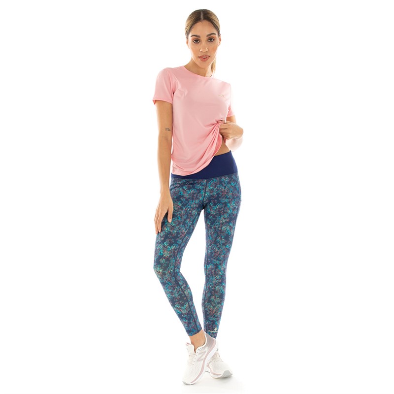 Ron Hill Womens Tech Running Top Bubblegum/Moss