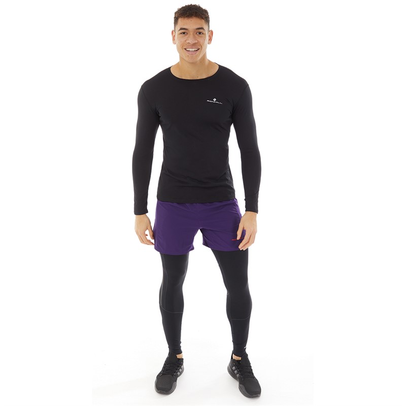 Ron Hill Mens Core Long Sleeve Running Top Black