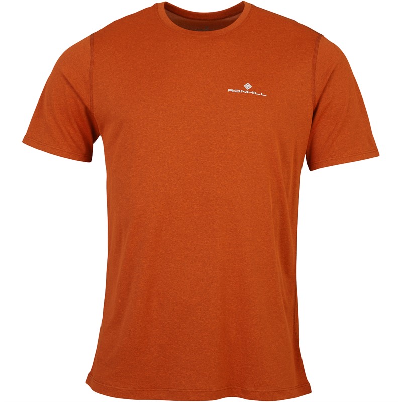 Ron Hill Mens Core Running Top Orange Marl