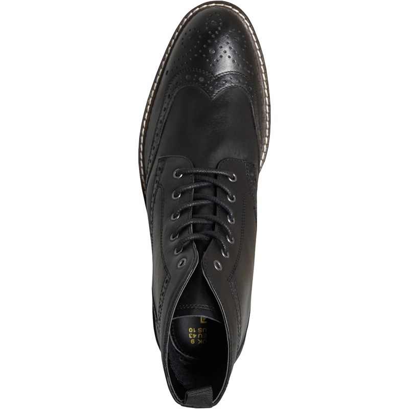 REDTAPE Mens Askham Brogue Boots Black