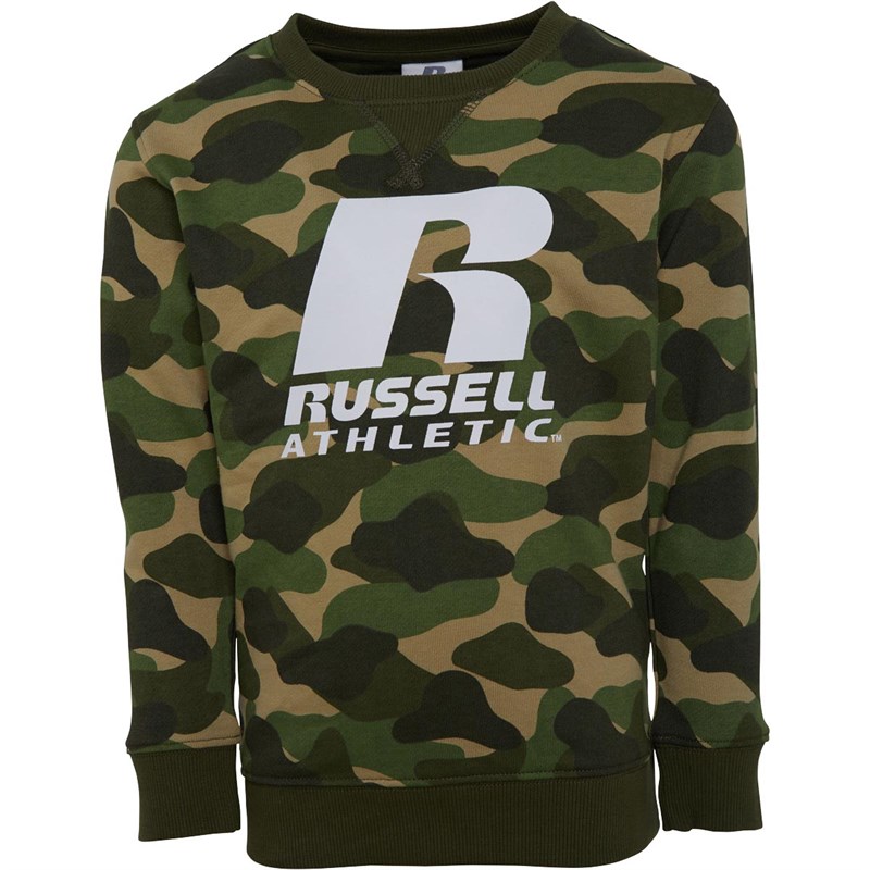 Russell Athletic Niemowlęce Infant AOP Sweter Zielony Wojskowy