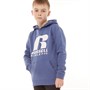 Russell Athletic Boys Logo Hoodie Coastal Fjord