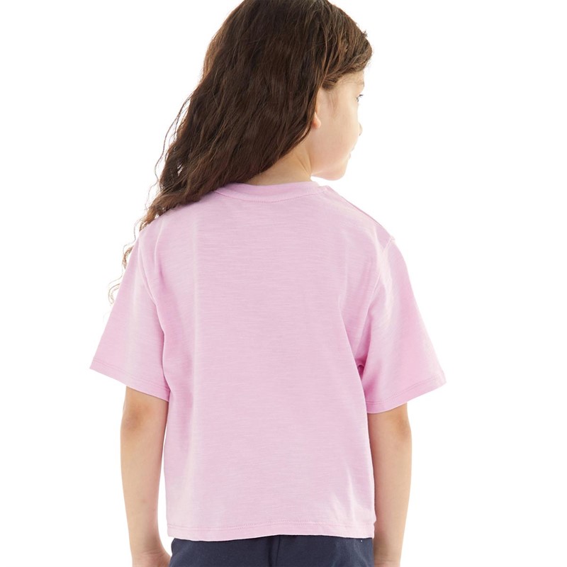 Russell Athletic Girls Front Tie Knot T-Shirt Pastel Lavender