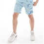 Russell Athletic Boys R Logo Camo Shorts Sky Blue